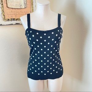 INC Black & White Polka Dot Shell